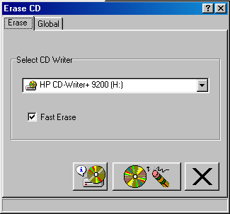 CloneCD Erase Main Screen